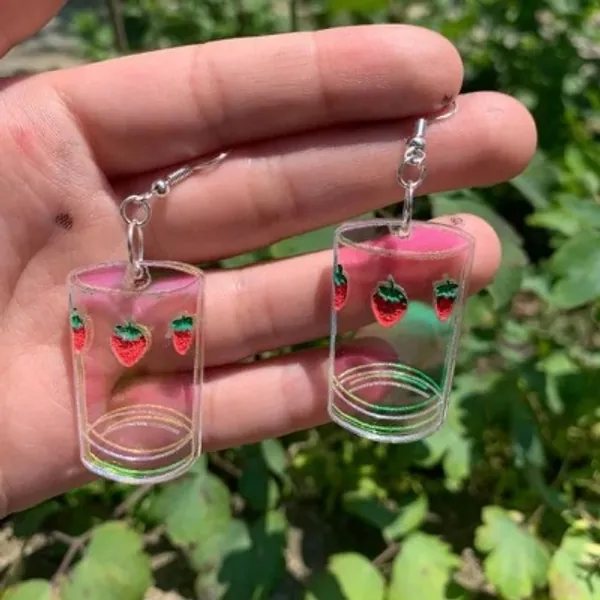 Strawberry Cups nana Inspired Earrings | Etsy