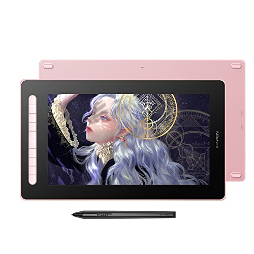 XPPen Artist 16 2nd Drawing Pen Display with Battery-Free X3 Stylus and 10 Customized Hot Keys, Full-Laminated Digital Art Tablet for Mac, Windows, Chromebook, Android(127% sRGB,15.4" Pink) - 15.4 inch - Pink