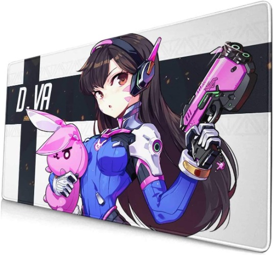 Extended Gaming Mouse Pad for D.VA, Large Desk Mat,Waterproof No-Slip and with Stitched Edges Mousepad 12x24 inch