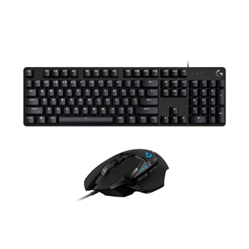 Logitech G413 SE Mechanical Gaming Keyboard and Logitech G502 HERO High Performance Gaming Mouse Bundle - Black - Wired - Mouse + Keyboard