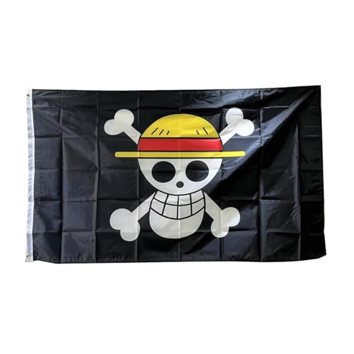 Join the One Piece Straw Hat Pirates with This Awesome Flag 3x5FT 90 * 150CM Polyester Pirate Monkey D.Luffy Skull Flag One Piece straw hat pirates Trumpet banner flag