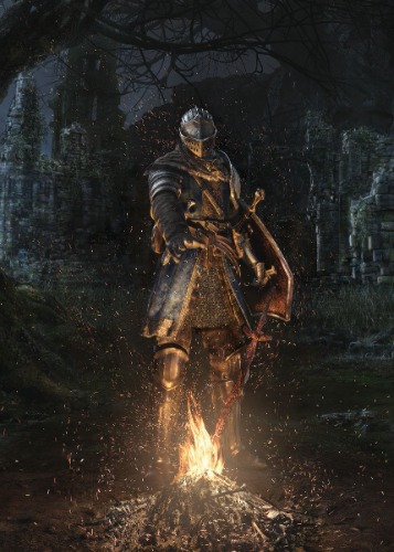 Bonfire in the Shrine Displate