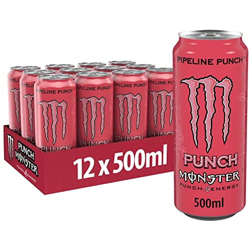 Monster Energy Drink 12x500ml (Pipeline Punch Energy) - Pipeline Punch Energy - 500 ml (Pack of 12)