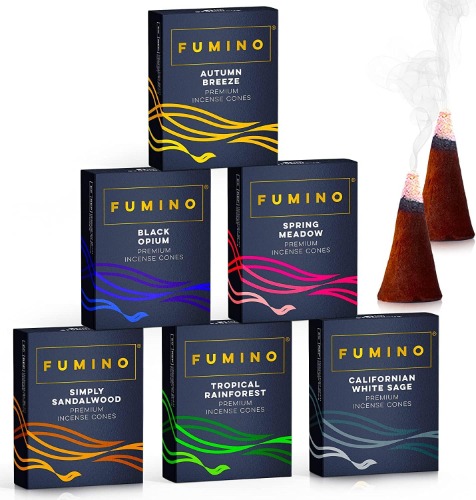 Fumino Fresh Incense Cones Multipack Essentials Pack 6 Boxes 120 Cones
