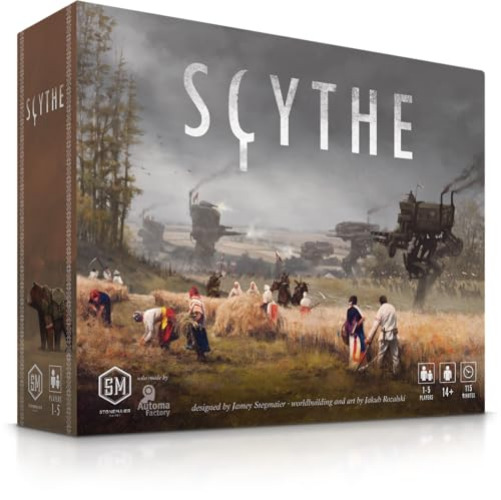 Stonemaier Games: Scythe (Base Game) | an Engine-Building, Area Control Strategy Board Game Set in Dieselpunk 1920s Europe | for Adults and Family | 1-5 Players, 115 Minutes, Ages 14+ - Base