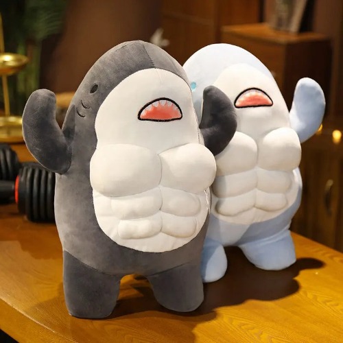 45CM Muscle Shark Plush - style 2 / 45cm