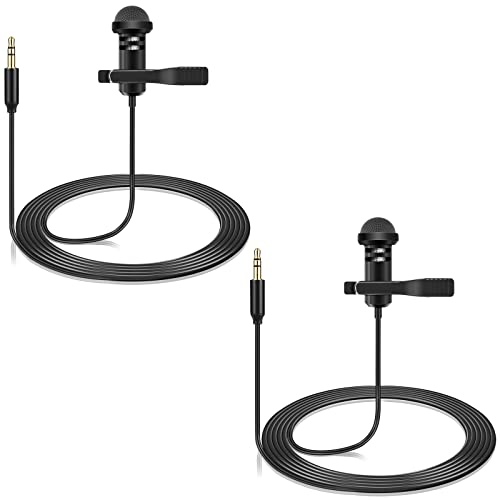 2-Pack Lavalier Lapel Microphone (for IRL Streams)