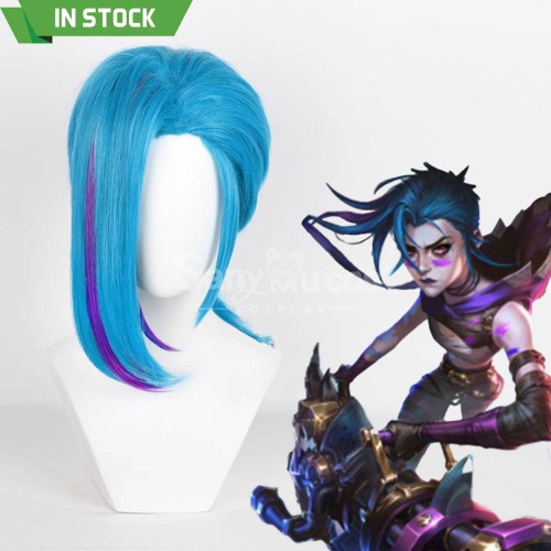 【In Stock】Game League of Legends Arcane 2 Cosplay Jinx Cosplay Wig