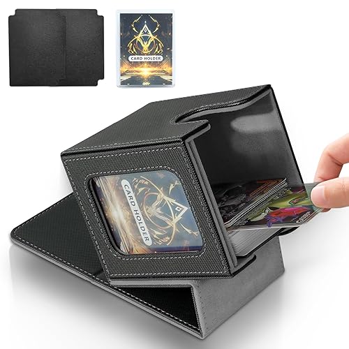 Jamiukro Card Deck Box for MTG Commander, black & grey