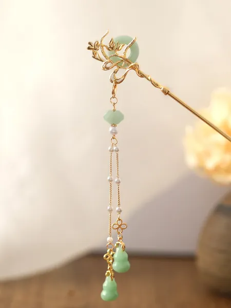 Faux Pearl & Flower Decor Hair Pin