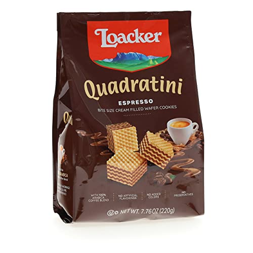 Loacker Wafer Quadratini espresso, 7.76 Ounce - 7.76 Ounce (Pack of 1)