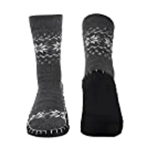 Vihir Men Knitted Non Skid Home Slipper Socks