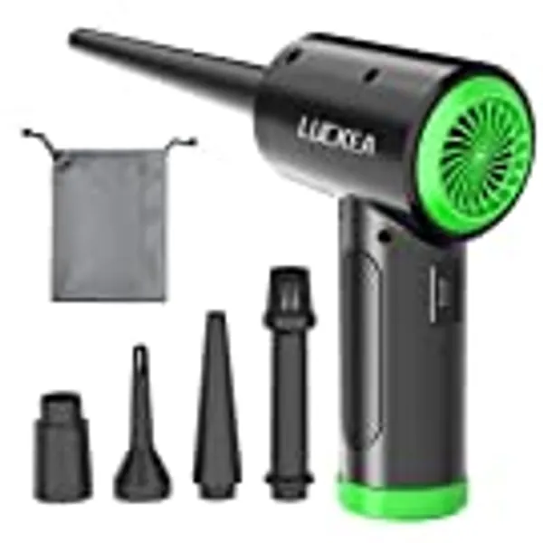 Electric Compressed Air Duster Cleaner for PC - Rechargeable Cordless Compressed Air Cleaner Blower for Laptop, Keyboard, Electronics, Home Cleaning, Alternative to Canned Air Duster