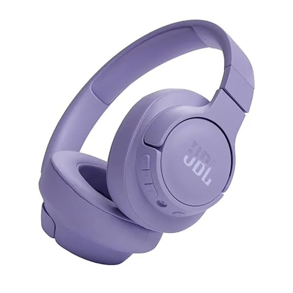 JBL Tune 720BT - Wireless Over-Ear Headphones with JBL Pure Bass Sound, Bluetooth 5.3, Up to 76H Battery Life and Speed Charge, Lightweight, Comfortable and Foldable Design (Purple) - Purple