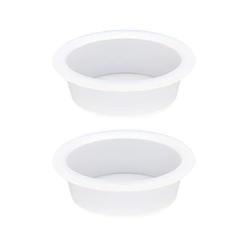 ASAWASA 2 Pcs Silicone Liner for Wax Warmer,No Mess, No Scrape, Long Lasting and Reusable, 2.48 in in Bottom Diameter (Size 02) - Translucent（02）