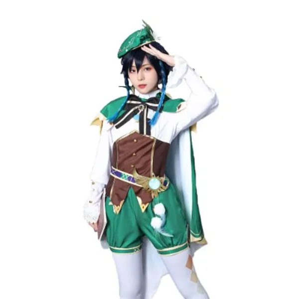 Fimall Genshin Impact Cosplay Kostüm Genshin Venti Cosplay Amber Outfit