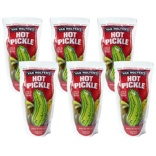 Van Holten's Pickles - Jumbo Hot Pickle-In-A-Pouch - 6 Pack - Hot - 6 Pack