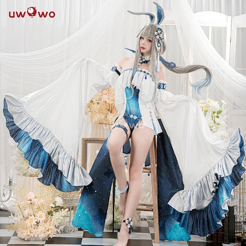 【In Stock】Exclusive Uwowo Genshin Impact Fanart Guizhong Cute Bunny Suit Cosplay Costume | M