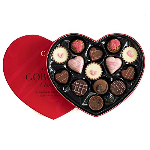 Martin’s Chocolatier Oh Hello Gorgeous Heart Shaped Box of Chocolates | Love Gift Set | 14 Handmade Belgian Milk, White & Dark Chocolates | Ideal Present for Birthday, Valentines & Anniversary 209g - 1 Pack - Oh Hello Gorgeous Belgian Chocolates Box - 209 g (Pack of 1)