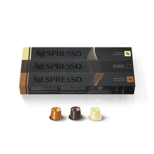 Nespresso Limited Edition 30 Capsules, Vanilio, Caramelito, Ciocattino - Chocolate - 30 Count (Pack of 1)