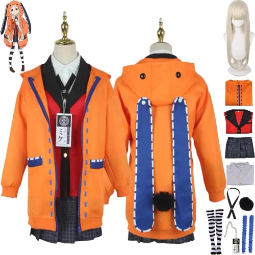 Runa Yomozuki Kakegurui kostym, luvtröja, kanin Kigurumi för fans - （L）