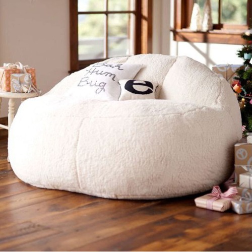 Mjukt tuftat skum Bean Bag Stol för vuxna, fluffig latsoffa Teddy Tyg Bean Bags Bekväm soffa, fylld Bean Bag Soffa Lässtol Lounge Chair (Endast bean Bag Covers!),L - L
