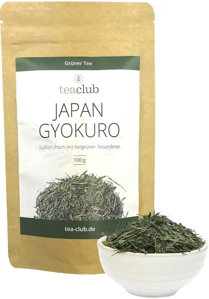Japan Gyokuro Grüntee Kagoshima 100g, Japanischer Grüner Tee Lose Blätter, Feine Süße und Umami, TeaClub Green Tea - 100 g (1er Pack)