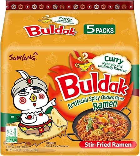 Samyang Curry Flavor Buldak Ramen Pack of 5 - Curry - Pack of 5