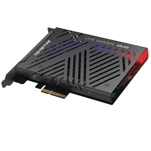 AVerMedia Live Gamer Duo. Dual HDMI 1080p PCIe Video Capture Card, Stream with 4k60 HDR and FHD 240fps Pass-Through, Work with DSLR, Xbox Series x/s, PS5, Nintendo Switch, Windows 11 (GC570D) - 1080p60 Dual HDMI