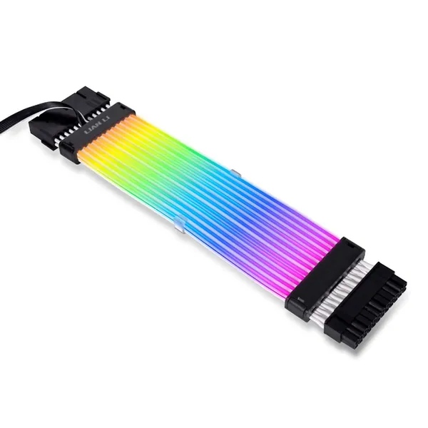LIAN LI Strimer Plus V2 24 Pin (PW24-PV2) -Addressable RGB Power Extension Cable (Strimer L-Connect 3.0 Controller Included) - for Motherboard Connector - 