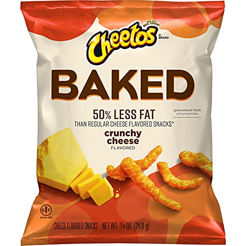 Baked, Cheetos Crunchy, 0.875 Ounce (Pack of 40) - Baked Cheetos Crunchy - 0.87 Ounce (Pack of 40)