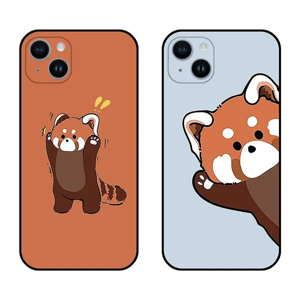 Red Panda Phone Case Cute Lesser Panda iPhone Cases Samsung Galaxy - Orange