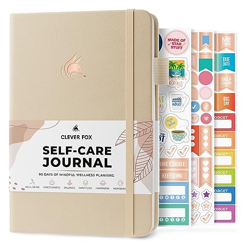 Clever Fox Self-Care Journal – Wellness & Daily Reflection Notebook – Mental Health & Personal Development Journal – Self Care Planner, Meditation & Mood Journal for Women & Men – A5 Size (Seashell) - Seashell - A5 (5.8'' x 8.3'')