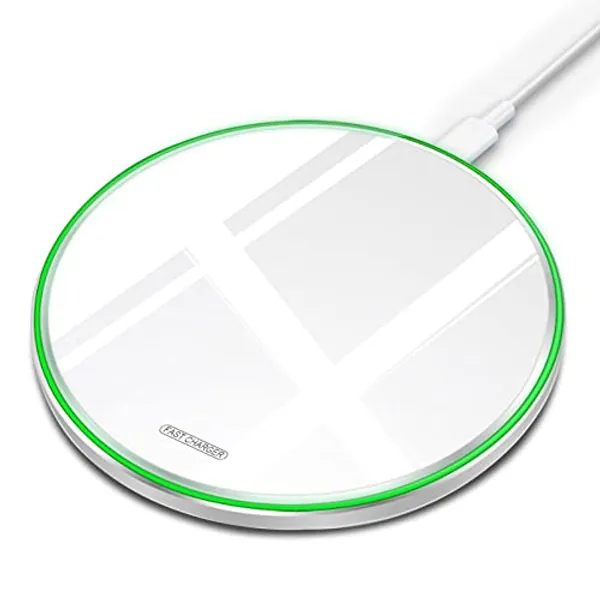Fast Wireless Charger,20W Max Wireless Charging Pad Compatible with iPhone 15/16 Pro Pro Max/14/14 Pro/Pro Max/13/12/11/X,AirPods;FDGAO Wireless Charge Mat for Samsung Galaxy S24/S23/S20/Pixel - 20W-Mirror White