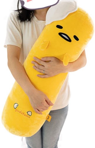 futurecos Leuke Gudetama Pluche Speelgoed Rond Kussen De Luie Ei Gevulde Pop Speelgoed Decoratieve Sierkussens Bed Decor Gift voor Meisjes Jongens 68CM
