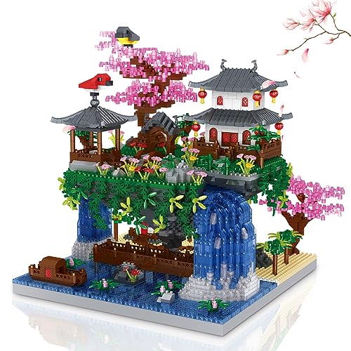 YKToyz Cherry Blossom Tree Building Set, Chinese Architecture Blocks Japanese Sakura House Set Bonsai Kit, Sets for Adults Gift Kids Age 12+(3220 Pieces) (PBS001)