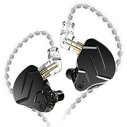 erjigo KZ ZSN PRO X Hybrid Banlance Armature with Dynamic in-Ear Earphone ERJIGO ZSNPROX 1BA+1DD HiFi Headset ZSNPRO X erabuds (Without Mic, Black) - (ZSN PRO X) Without Mic, Black