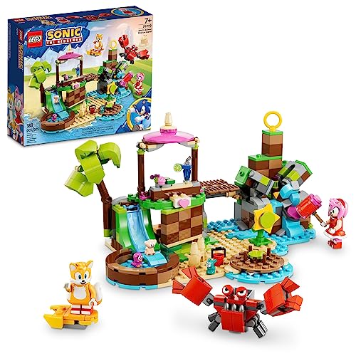 LEGO Sonic The Hedgehog Amy’s Animal Rescue Island 76992 Building Toy Set, Sonic Adventure Toy with 6 Characters and Accessories for Creative Role Play, Fun Gift for 7 Year Old Gamers - Multicolor