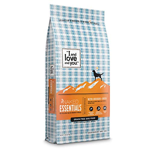 "I and love and you" Naked Essentials Chicken & Duck Grain Free Dry Dog Food, 11 LB - Chicken & Duck - 11 Pound (Pack of 1)