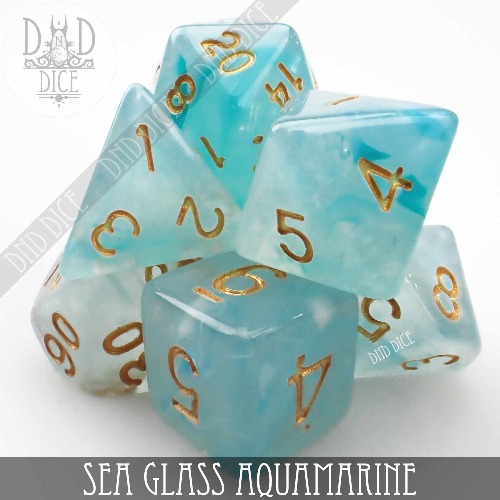 Sea Glass Aquamarine Dice Set | Default Title
