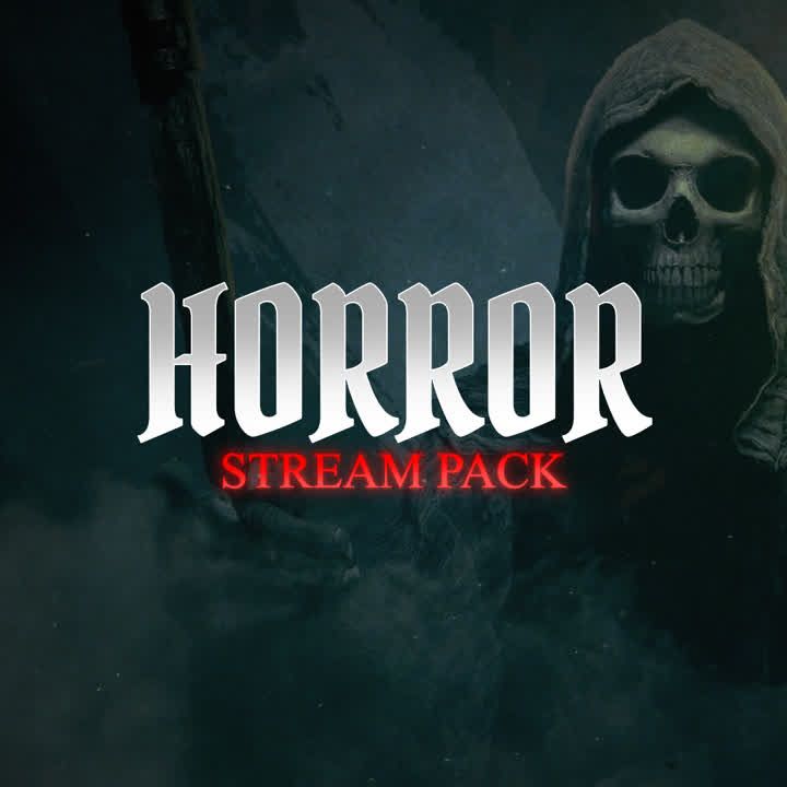 Horror Animated Stream Overlays Package - Horror / 2D Animated