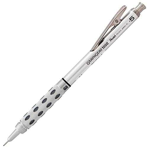 Pentel Graph Gear 1000 Mechanical Drafting Pencil, 0.5 mm Lead Size, Gray Barrel, 1 Each (PG1015) by Pentel - 0.5mm - Pencil