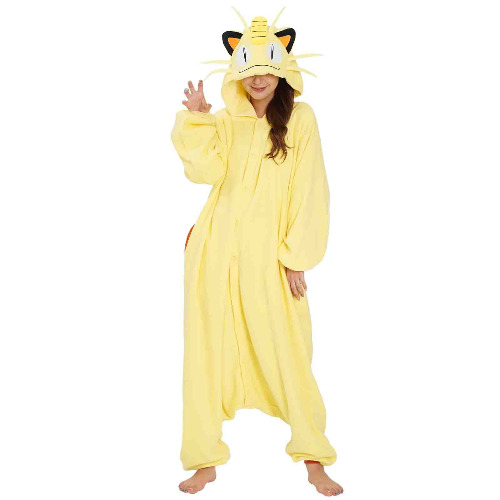 SAZAC Kigurumi - Pokemon - Meowth - Onesie Jumpsuit Halloween Costume
