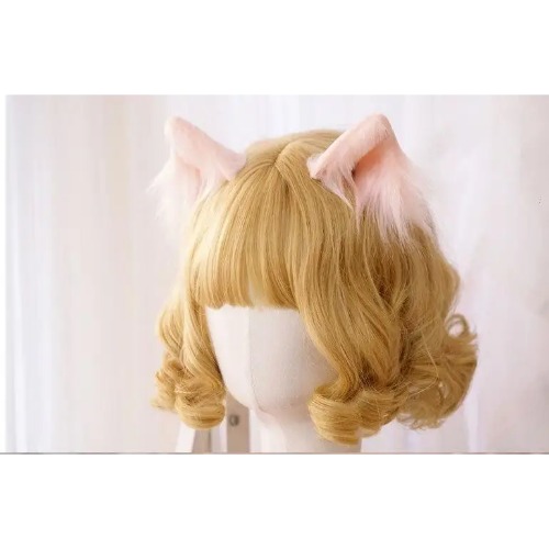 Furry Fox and Neko Cat Ear Hair Clips in Four Colors - Pink