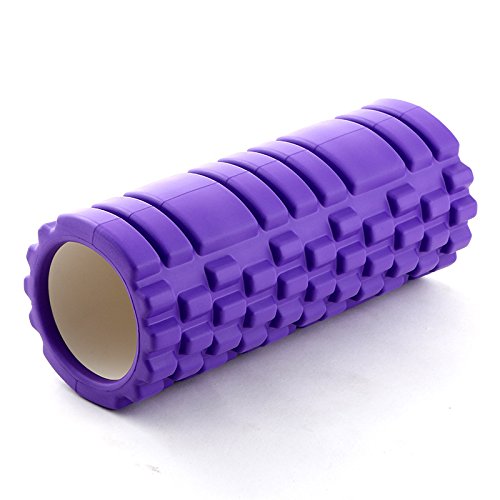 13 Inch EVA Foam Roller for Back, Legs - Medium Density Deep Tissue Massager for Muscle Recovery and Myofascial Trigger Point Release,Relieves Tight & Sore Muscles, Improves Mobility (Purple) - Purple