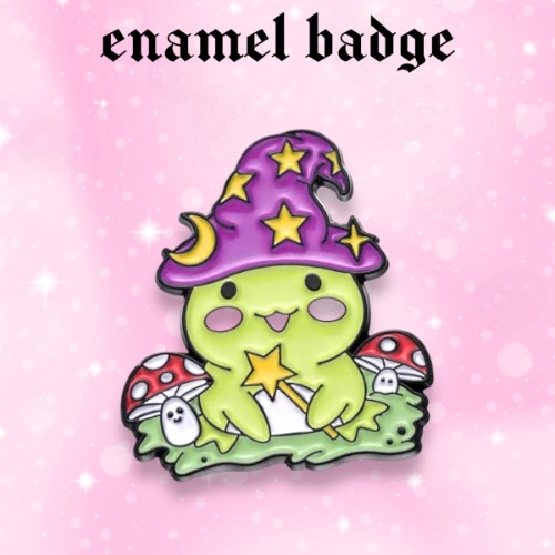 Witchy Frog enamel pin badge, Strange Dollz Boudoir
