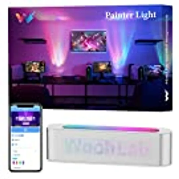 woohlab Smart Light Bar, RGBICW Color Changing Ambient Lighting with Scene and Music Mode, Sync with Music, Smart APP Control, DIY Colors, Gaming Lights for Bedroom, Home, Party, Gaming Room-1 Pack
