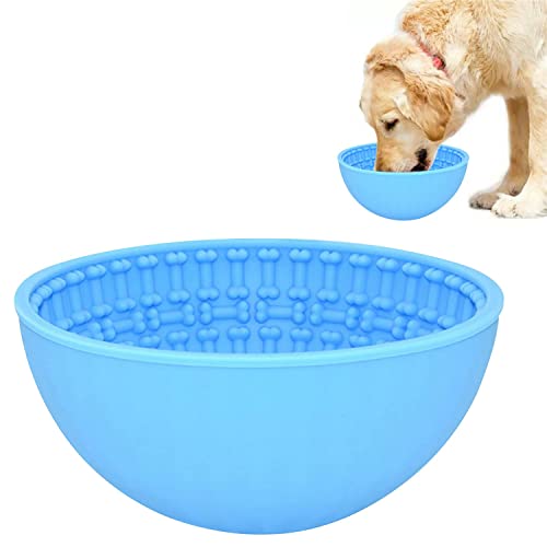 Dog Bowl Slow Feed Feeder- Blue