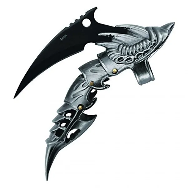 Movie Prop Decorative Black Dragon Tail Claw Iron Reaver Ring Knife Armor Finger 440 Stainless Steel