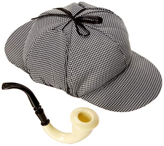 Sherlock Hat & Pipe 2pc Accessory Kit